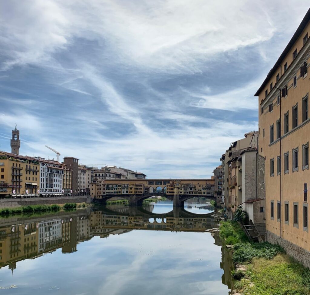 View of Florence and the Ponte Vecchio in Tuscany